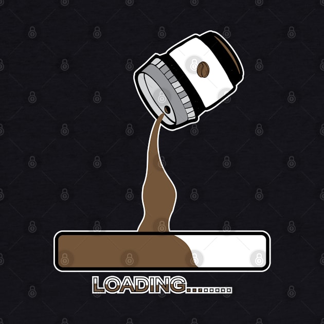 Coffee loading.typography slogan design. by Longgilbert